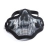 Mesh mask metal Black Skull