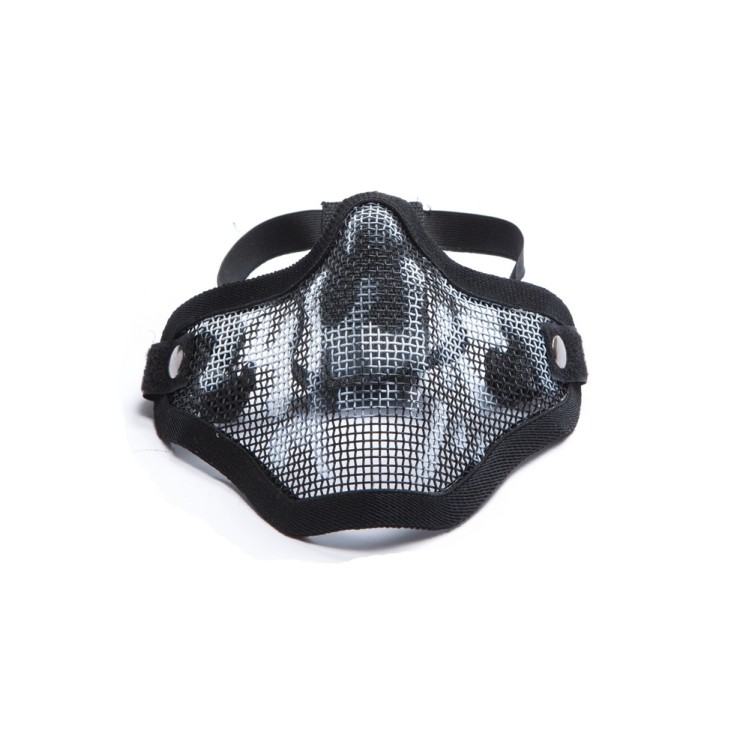Mesh mask metal Black Skull