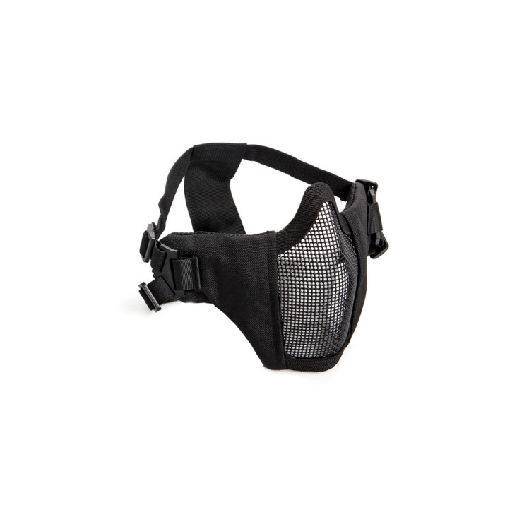 Mesh mask, cheek pad, metal lower half Black