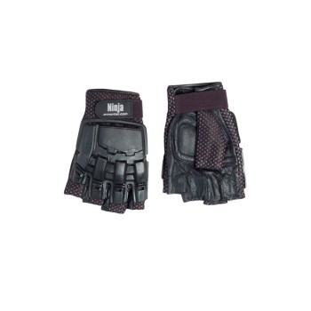 Gloves 1/2 finger Leather L