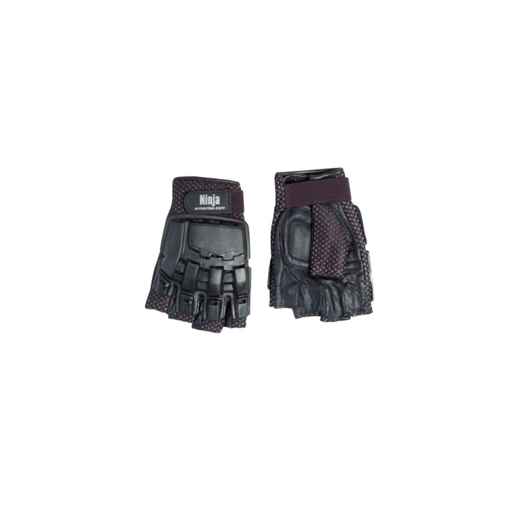 Gloves 1/2 finger Leather M