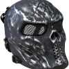 Skull mesh mask - Gunmetal Grey