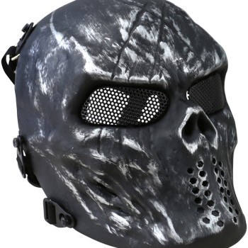 Skull mesh mask - Gunmetal Grey