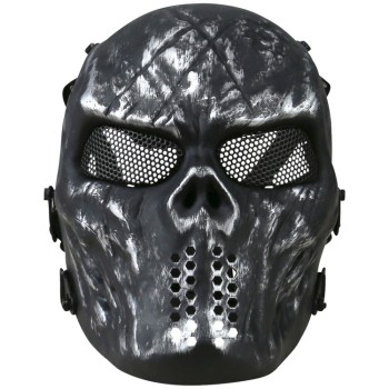 Skull mesh mask - Gunmetal Grey