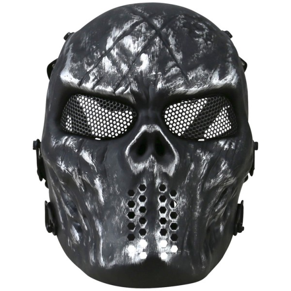 Skull mesh mask - Gunmetal Grey