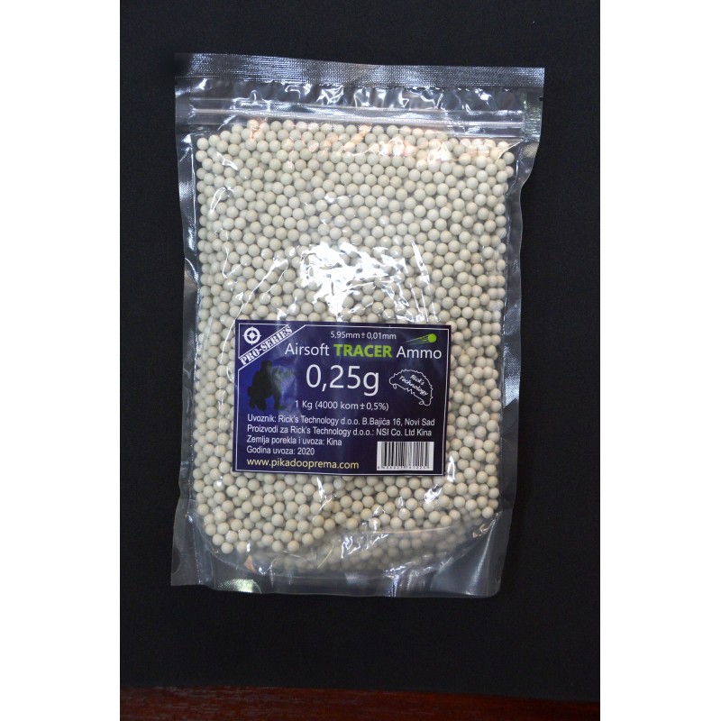 Pro-Series airsoft BBs 0.25g TRACER 1Kg