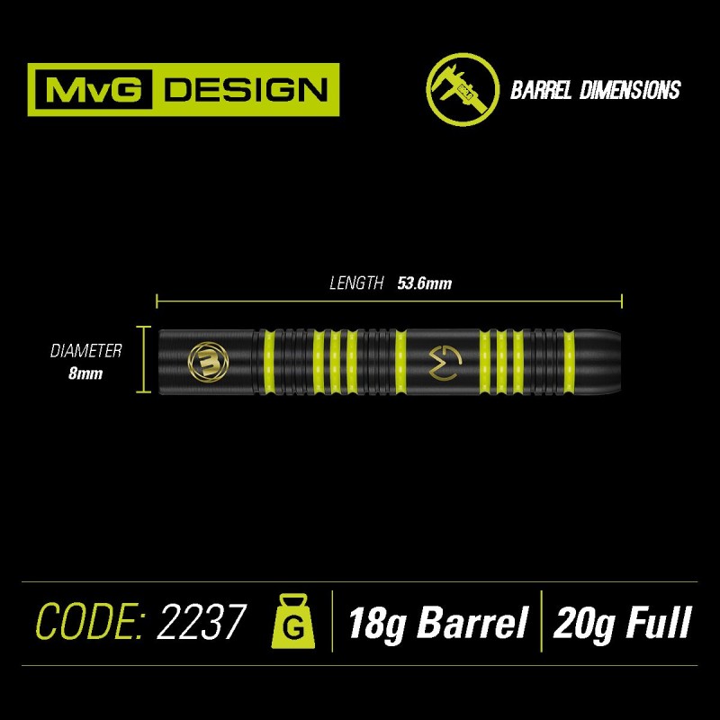 MvG Ambition Brass 18/20g Softdart